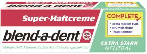 Blend-a-dent Haftcreme – Super-Haftcreme Extra Stark, 3er Pack
