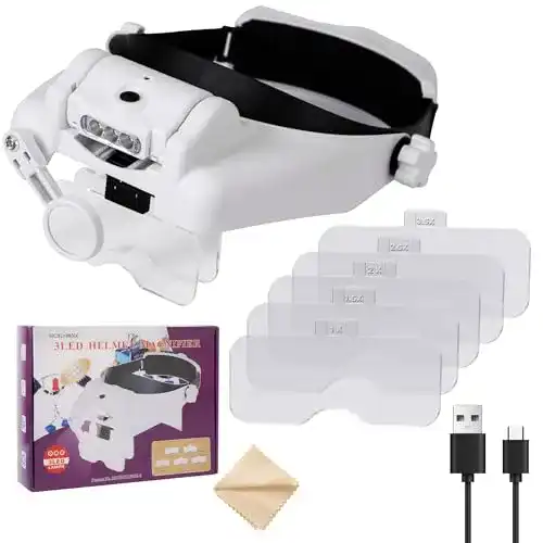 Lupenbrille HunterBee LED mit Kopfband und Licht