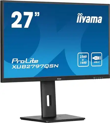 iiyama ProLite XUB2797QSN-B2 27 Zoll IPS Monitor mit USB-C Dock
