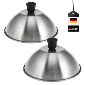 Bremermann Burgerglocke Set 16 cm – Grillhaube aus Edelstahl