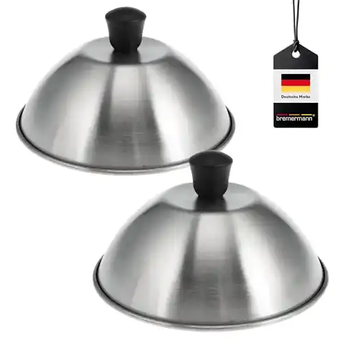 Bremermann Burgerglocke Set 16 cm – Grillhaube aus Edelstahl