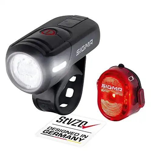 Sigma LED Fahrradlicht Set Aura 45 und Nugget II mit 45/15 Lux