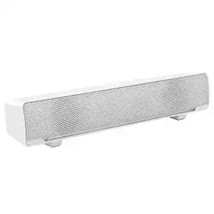 USB Soundbar in Weiß mit Wired Stereo und Dual-Lautsprechern