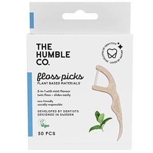 Zahnseide-Sticks Nbew Humble Natural Dental Floss Picks im 2 x 50er Pack