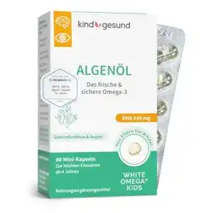 Omega-3 für Kinder White Omega 330 mg DHA aus Algenöl