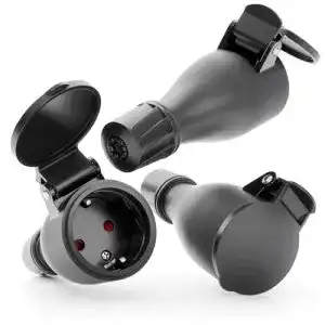 Schuko-Stecker Greate 3x Schuko Kupplung 230V für Außenbereich