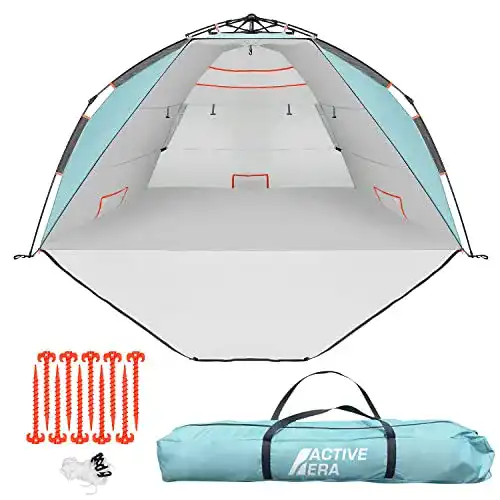 Strandmuschel Active Era Luxus Strandzelt mit UV-Schutz für Familien