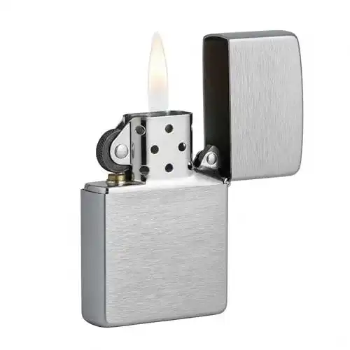 Benzinfeuerzeug Zippo Chrom Standard gebürstet