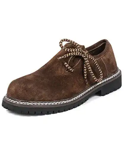 Trachtenschuhe Herren aus 100% Wildleder in Dunkelbraun