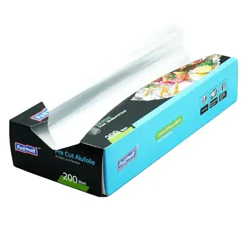 Alufolie Foilmall Aluminium Foil 200 Stück 54,6 Meter 30 cm x 27 cm