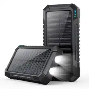 Qtshine Solar Powerbank 26800mAh mit PD 15W und 3 Ausgängen