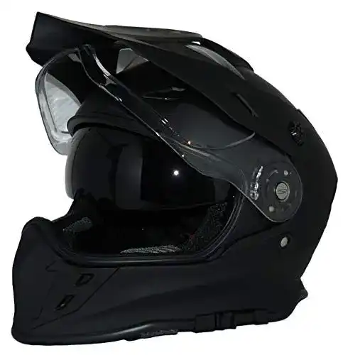 Motocross-Helm protectwear Crosshelm Endurohelm mit Sonnenblende
