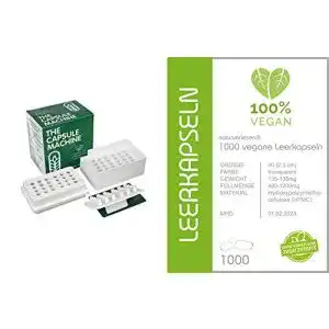 Kapselfüllmaschine mit 1.000 veganen Leerkapseln Größe 00