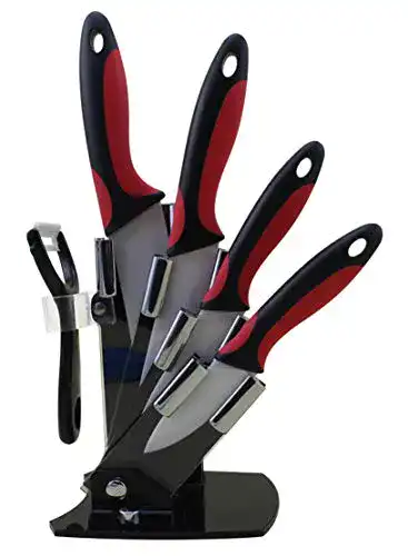 Keramikmesser-Set EwigYou 6-teilig mit 4 Keramikmessern und Sparschäler