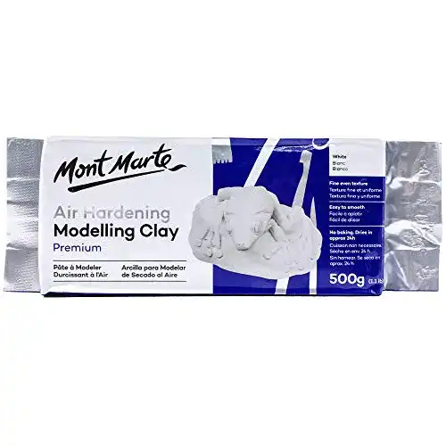 Mont Marte Modelliermasse lufttrocknend Weiß 500g für kreative Projekte