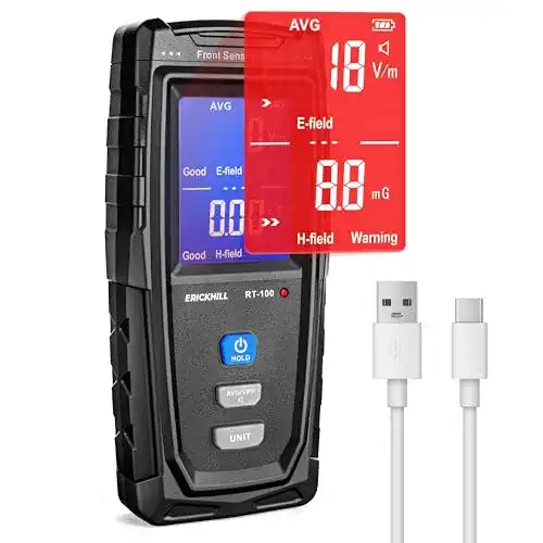 EMF-Messgerät von Erickhill Digitaler Strahlungsdetektor für Zuhause und Büro