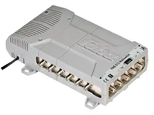 Multischalter Fuba FMQ 512 für 12 Teilnehmer mit 4 Sat-Eingängen