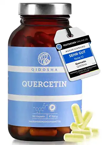 Quercetin Kapseln von QIDOSHA Hochdosierte Ergänzung aus Deutschland