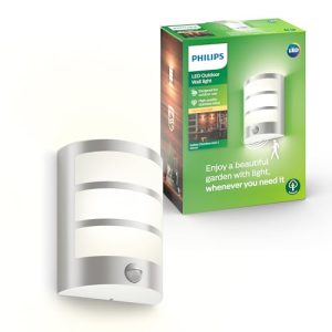 LED-Außenleuchten mit Bewegungsmelder aus Edelstahl von Philips myGarden
