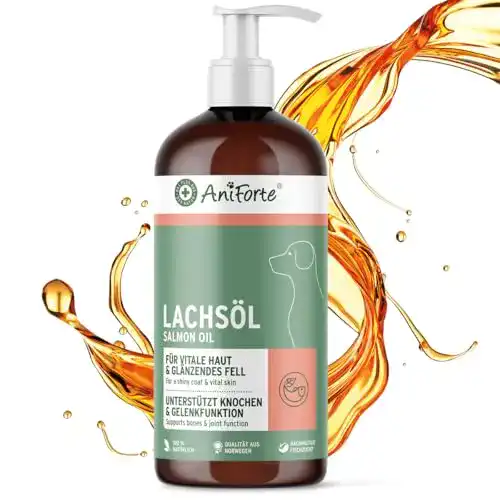 Lachsöl für Katzen und Hunde von Aniforte Omega 3 und 6 reichhaltig