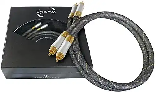 Dynavox Lautsprecherkabel Highend Stereo Cinchkabel 2 x 0,6 m