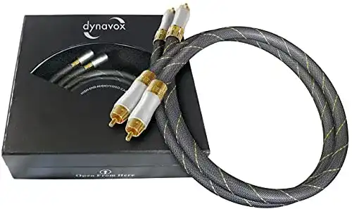 Dynavox Lautsprecherkabel Highend Stereo Cinchkabel 2 x 0,6 m