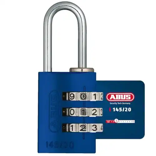 Abus Zahlenschloss 145/20 Blau – Robustes Kombinationsschloss