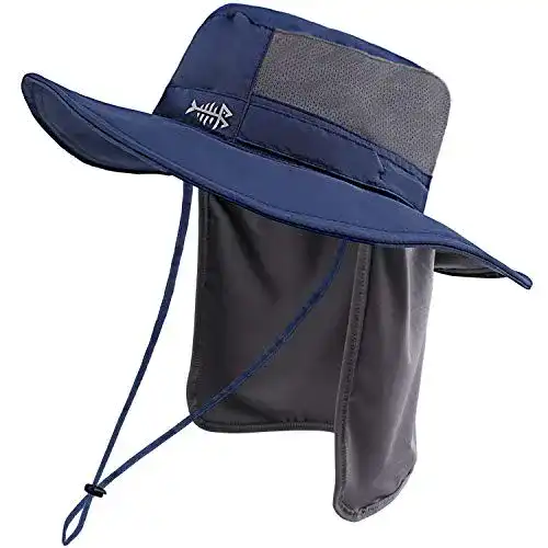 Regenhut Bassdash Sonnenhut mit UPF 50+ und abnehmbarer Halsklappe