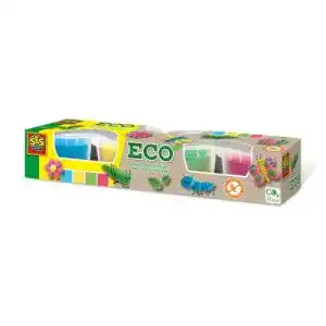 Knete SES Creative 24911 ECO 4 Farben Knetmasse, Mehrfarbig