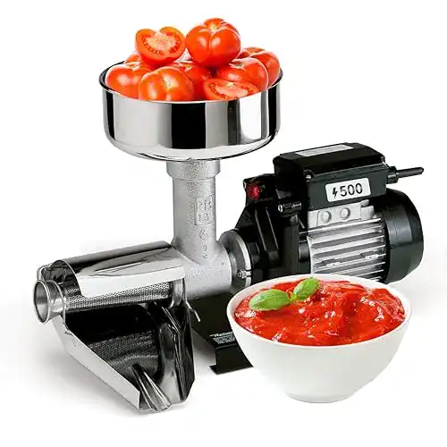 Elektrische Tomatenpresse Reber mit Spritzschutz und 0,40 PS