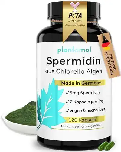 Spermidin-Kapseln Plantomol 120 hochdosierte Kapseln mit Chlorella-Extrakt