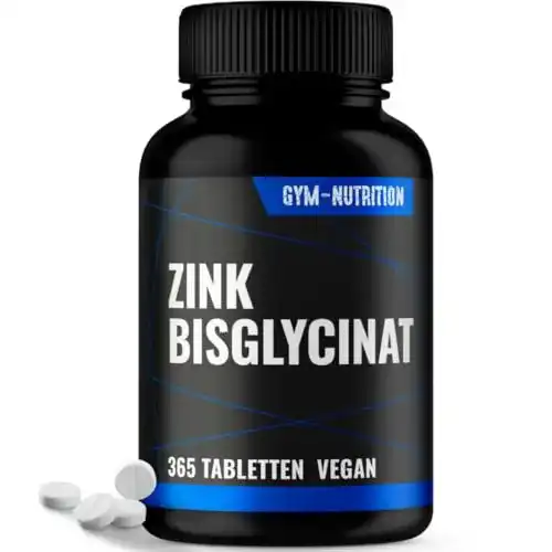Zinktabletten 25mg von Gym Nutrition – 365 Tabletten, vegan und laborgeprüft