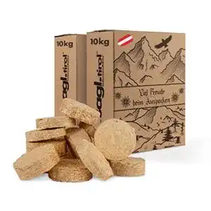 Holzbriketts Sagl.tirol aus Nadelholz im Karton, 20 kg