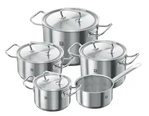 Zwilling Kochtopfset, 5 Teile, induktionsgeeignet mit 4 Deckeln