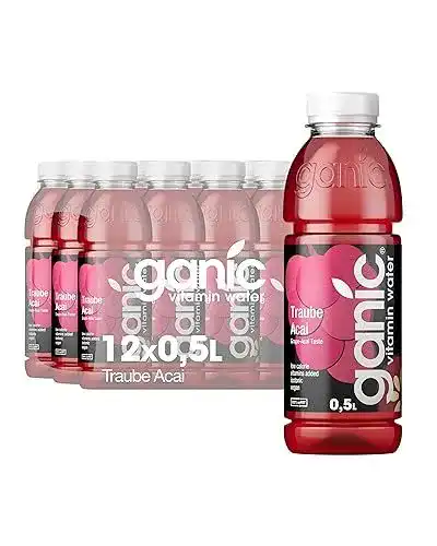 Vitaminwasser Ganic Traube Acai 12 x 0,5 L PET-Flaschen