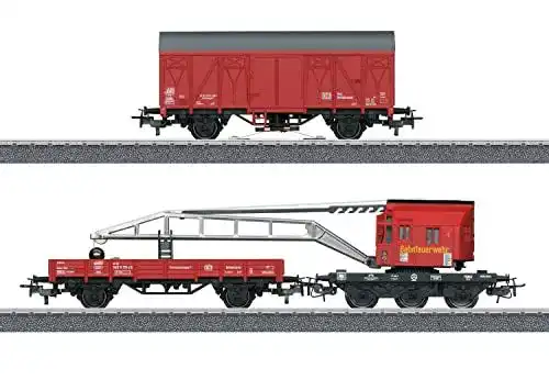 Märklin Start up 44752 Feuerwehr Güterwagen H0 mit Einsatzfahrzeug