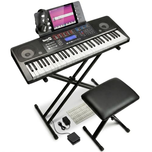 Keyboard mit Leuchttasten RockJam 61 Tasten und Touch Display