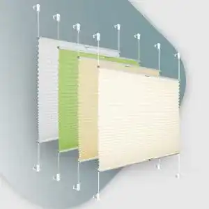 Plissee Buseu ohne Bohren Klemmfix 35x100cm(BxH) Beige