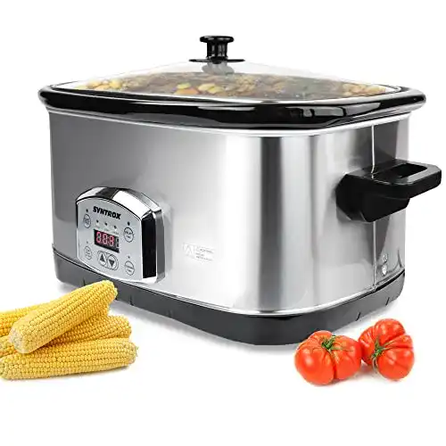 Slow Cooker Syntrox Germany Digitaler Schongarer mit Timer und 7,5L
