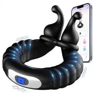 Penisring Vibrator für Paare mit 10 Vibrationsmodi und anpassbarer Größe