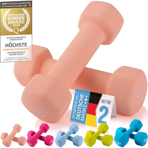 Hanteln 1 kg Neopren 2er Set für Fitness und Gymnastik