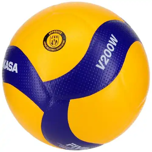 Volleyball Mikasa V200W in Gelb, Einheitsgröße für alle Altersgruppen