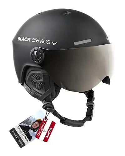 Skihelm mit Visier Black Crevice Gstaad BCR143921 schwarz Größe S/M