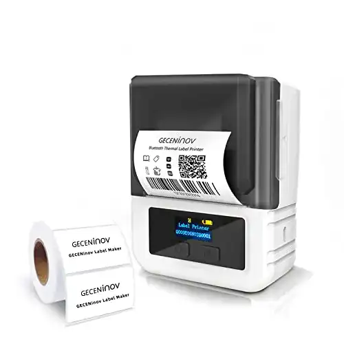 GECENinov Mini Etikettendrucker Bluetooth Thermo tragbar