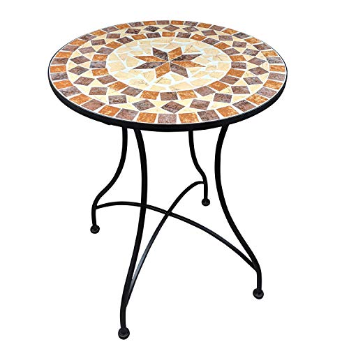 Mosaiktisch Dszapaci Rund 60 cm für Garten und Balkon