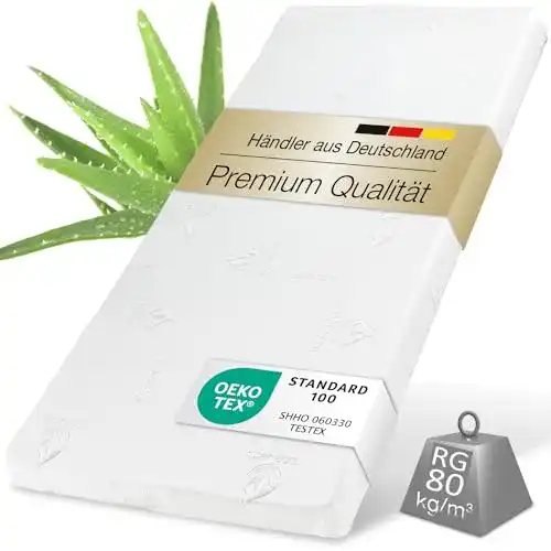 Visco-Topper 140×200 cm von ELONEO – Viskoelastische Matratzenauflage