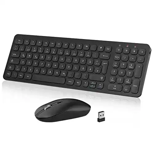 Kabelloses Tastatur und Maus Set von Cimetech, 2.4G Ultraslim
