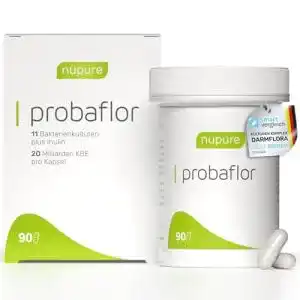 Probiotika Nupure Probaflor 90 Kapseln mit 20 Milliarden KBE