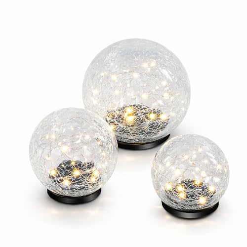 Solarkugel Esotec Solar Leuchtkugel 3er-Set Golden Balls