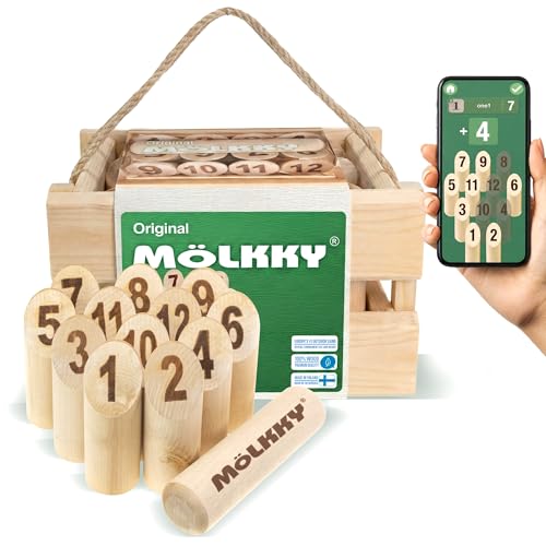Mölkky Tactic 40268 Original in Holzkiste – Spielset